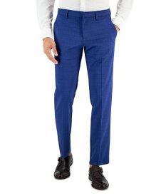 【送料無料】 ペリーエリス メンズ カジュアルパンツ ボトムス Men's Slim-Fit Tonal Check Dress Pants Dark Blue
