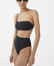 【送料無料】 マンゴ レディース 上下セット 水着 Women's Asymmetrical Opening Swimsuit Black