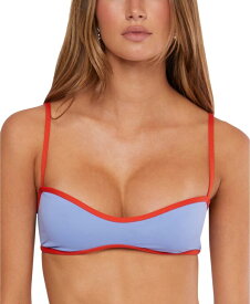 【送料無料】 ウィ ウォー ワット レディース トップのみ 水着 Women's Sport Colorblocked Bikini Top Blue/Fiery Red