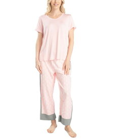 【送料無料】 ムクルクス レディース ナイトウェア アンダーウェア Women's 2-Pc. Coastal Life Cropped Pajamas Set Pink Flower