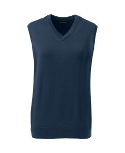 YGh fB[X AE^[ jbgEZ[^[ xXg Z[^[ Rbg Lands' End Women's School Uniform Cotton Modal Fine Gauge Sweater Vest Classic navy lCr[