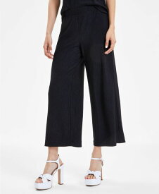 【送料無料】 バースリー レディース カジュアルパンツ ボトムス Women's Wide-Leg Cropped Pull-On Pants Black