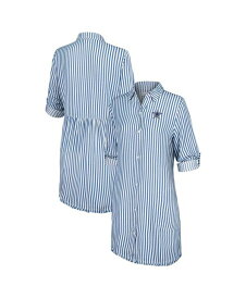 【送料無料】 トッミーバハマ レディース ワンピース トップス Women's Blue/White Dallas Cowboys Chambray Stripe Cover-Up Shirt Dress Blue white