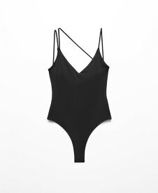 【送料無料】 マンゴ レディース 上下セット 水着 Women's V-Neck Swimsuit Black