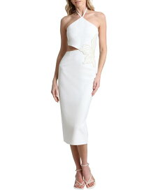 【送料無料】 アヴェックレフィーユ レディース ワンピース トップス Women's Halter-Neck Floral Appliqu&eacute; Dress White