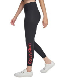 【送料無料】 カルバンクライン レディース レギンス ボトムス Women's High-Rise 7/8 Leggings Black/chinese Red