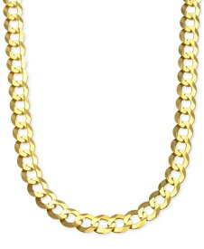 【送料無料】 イタリアン ゴールド レディース ネックレス・チョーカー・ペンダントトップ アクセサリー Curb Chain Link Necklace 24" in Solid 10k Gold (10 mm) Yellow Gold