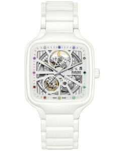 h Y ANZT[ rv Rado Unisex Swiss Automatic True Square White High-Tech Ceramic Bracelet Watch 38mm No Color zCg