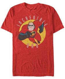 【送料無料】 フィフスサン メンズ Tシャツ トップス Disney Pixar Men's Incredibles Super Dad Short Sleeve T-Shirt Red