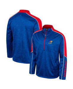 �R���V�A�� �����Y �A�E�^�[ �W���P�b�g�E�u���]�� �W���P�b�g Colosseum Men's Royal Kansas Jayhawks Marled Half-Zip Jacket Royal