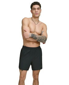 【送料無料】 ダナ キャラン ニューヨーク メンズ ハーフパンツ・ショーツ 水着 Men's Tonal Logo Stretch 5" Volley Shorts Black