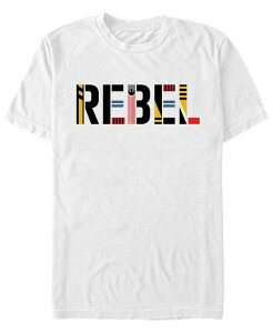 �t�B�t�X�T�� �����Y �g�b�v�X T�V���c ���S Fifth Sun Star Wars Men's Episode IX Rise of Skywalker Rebel Logo Text T-shirt White �z���C�g
