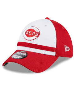 �j���[�G�� �����Y �A�N�Z�T���[ �X�q New Era Men's White Cincinnati Reds 2024 Batting Practice 39THIRTY Flex Hat Red ���b�h