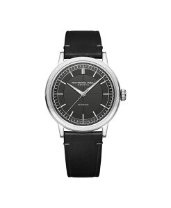 ���C�����h �E�B�� �����Y �A�N�Z�T���[ �r���v ���U�[ Raymond Weil Men's Swiss Automatic Millesime Black Leather Strap Watch 40mm No Color �u���b�N