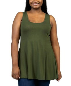 24 �Z�u���R���t�H�[�g ���f�B�[�X �g�b�v�X �V���c �v���X�T�C�Y �m�[�X���[�u 24seven Comfort Apparel Plus Size Sleeveless Tunic Tank Top Olive �I���[�u
