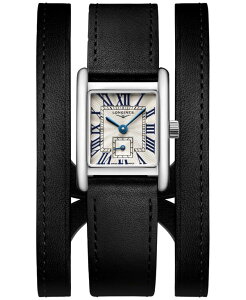 �����W�� ���f�B�[�X �A�N�Z�T���[ �r���v �~�j ���U�[ Longines Women's Swiss Mini Dolcevita Black Three-Row Leather Strap Watch 29mm No Color �u���b�N