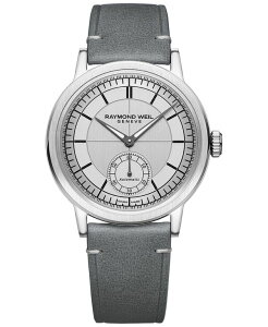 yz Ch EB Y rv ANZT[ Men's Swiss Automatic Millesime Gray Leather Strap Watch 40mm No Color