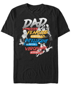 �t�B�t�X�T�� �����Y �g�b�v�X T�V���c Fifth Sun Marvel Men's Comic Collection Dad You Are An X-Men Short Sleeve T-Shirt Black �u���b�N