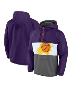 �t�@�i�e�B�N�X �����Y �A�E�^�[ �W���P�b�g�E�u���]�� �p�[�J�[ �W���P�b�g Fanatics Men's Purple Gray Phoenix Suns Anorak Flagrant Foul Color-Block Raglan Hoodie Half-Zip Jacket Purple Gray �O���[