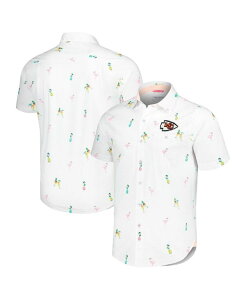 �g�b�~�[�o�n�} �����Y �g�b�v�X �V���c Tommy Bahama Men's White Kansas City Chiefs Nova Wave Flocktail Button-Up Shirt White �z���C�g
