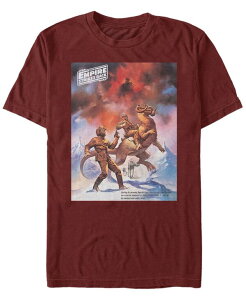 �t�B�t�X�T�� �����Y �g�b�v�X T�V���c �G���p�C�A Fifth Sun Men's Star Wars Empire Strikes Back Snowalker Poster Short Sleeve T-Shirt Burgundy �o�[�K���f�B