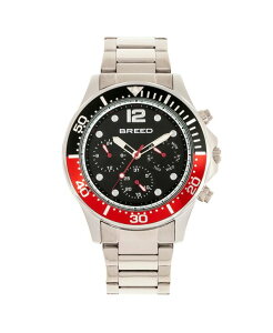 yz u[h Y rv ANZT[ Quartz Pegasus Black and Red Face Multi-Function Silver Alloy Watch 46mm Silver