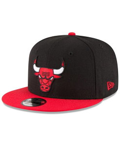 yz j[G Y Xq ANZT[ Men's Black Red Chicago Bulls Two-Tone 9FIFTY Adjustable Hat Black Red