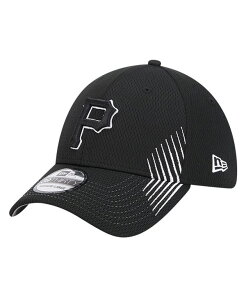 �j���[�G�� �����Y �A�N�Z�T���[ �X�q New Era Men's Black Pittsburgh Pirates Active Dash Mark 39THIRTY Flex Hat Black �u���b�N