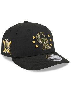 �j���[�G�� �����Y �A�N�Z�T���[ �X�q New Era Men's Black Colorado Rockies 2024 Armed Forces Day Low Profile 9FIFTY Snapback Hat Black �u���b�N