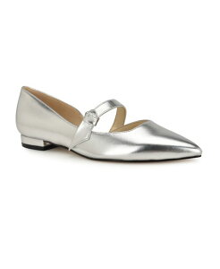 iCEFXg fB[X V[Y Xb|E[t@[ Nine West Women's Luso Pointy Toe Slip-on Dress Flats Silver Vo[
