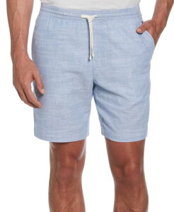 �L���[�o�x�� �����Y �{�g���X �n�[�t�p���c�E�V���[�c �V���[�g�p���c Cubavera Men's Cross-Dyed Slub Drawstring 8 Shorts Ashleigh Blue �u���[