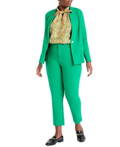 �G���N�C ���f�B�[�X �{�g���X �J�W���A���p���c �v���X�T�C�Y �g�[�� ELOQUII Plus Size Tall The Ultimate Stretch Work Pant Vivid emerald �G�������h