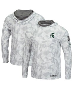 RVA Y AE^[ p[J[EXEFbg p[J[ Colosseum Men's Arctic Camo Michigan State Spartans OHT Military-Inspired Appreciation Long Sleeve Hoodie Top Arctic Camo