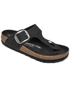 rPVgbN fB[X V[Y Xj[J[ T_ U[ Birkenstock Women's Gizeh Big Buckle Oiled Leather Sandals from Finish Line High Shine Black ubN