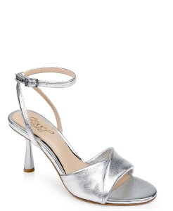 �W���E�F���_�O���C�~�V���J ���f�B�[�X �V���[�Y �T���_�� Jewel Badgley Mischka Kaia Dress Evening Sandal Silver Leather �V���o�[