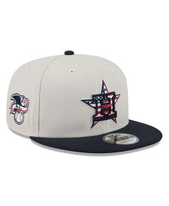 �y���������z �j���[�G�� �����Y �X�q �A�N�Z�T���[ Men's Black Houston Astros 2024 Fourth of July 9FIFTY Snapback Hat Khaki