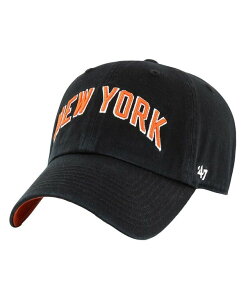 �y���������z 47�u�����h �����Y �X�q �A�N�Z�T���[ Men's Black New York Knicks City Edition Clean Up Adjustable Hat Black