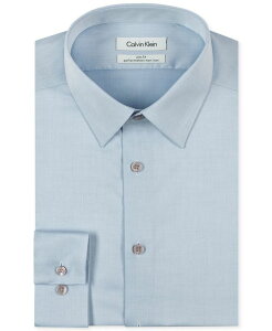 �J���o���N���C�� �����Y �g�b�v�X �V���c Calvin Klein Men's Slim-Fit Non-Iron Herringbone Dress Shirt Blue �u���[