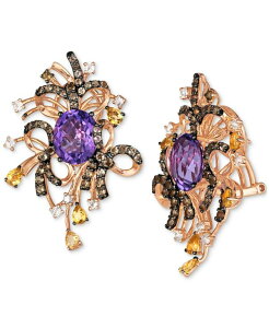 yz  @ fB[X sAXECO ANZT[ Multi-Gemstone Abstract Cluster Statement Earrings (10-1/3 ct. t.w.) in 14k Rose Gold No Color