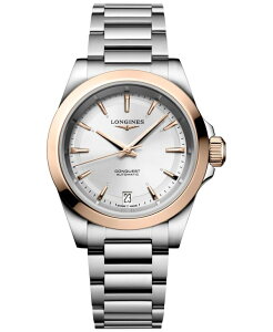 �����W�� ���f�B�[�X �A�N�Z�T���[ �r���v T�V���c Longines Women's Swiss Automatic Conquest Stainless Steel Bracelet Watch 34mm No Color
