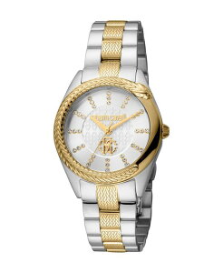 xgJ@ fB[X ANZT[ rv TVc Roberto Cavalli Women's Quartz Two-tone Stainless Steel Watch 32mm Silver Vo[