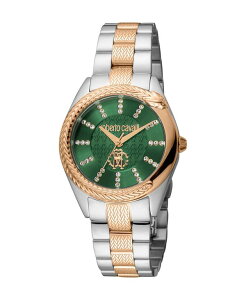 xgJ@ fB[X ANZT[ rv TVc Roberto Cavalli Women's Quartz Two-tone Stainless Steel Watch 32mm Silver Vo[