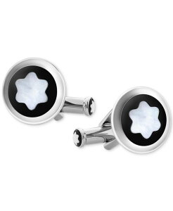 u Y ANZT[ JtX{^ Montblanc Star Cufflinks Steel