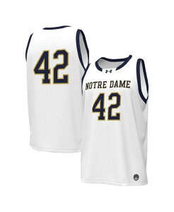 A_[A[}[ Y gbvX Vc W[W[ Under Armour Men's 42 White Notre Dame Fighting Irish Replica Basketball Jersey White zCg