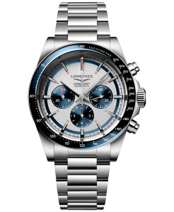�����W�� �����Y �A�N�Z�T���[ �r���v T�V���c Longines Men's Swiss Automatic Chronograph Conquest Stainless Steel Bracelet Watch 42mm No Color