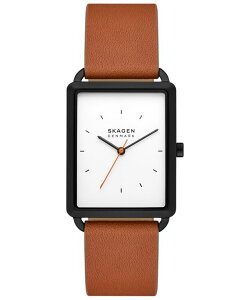�X�J�[�Q�� �����Y �A�N�Z�T���[ �r���v ���U�[ Skagen Men's Hagen Three Hand Brown Pro-Planet Leather 36mm Brown �u���E��