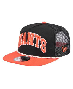 �j���[�G�� �����Y �A�N�Z�T���[ �X�q ���b�V�� New Era Men's Black San Francisco Giants Throwback Meshback Golfer Hat Black Orange �u���b�N