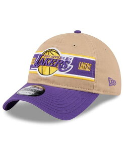 �j���[�G�� �����Y �A�N�Z�T���[ �X�q New Era Men's Tan/Purple Los Angeles Lakers 2024 NBA Draft 9TWENTY Adjustable Hat Tan Purple �p�[�v��