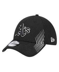 �j���[�G�� �����Y �A�N�Z�T���[ �X�q New Era Men's Black Oakland Athletics Active Dash Mark 39THIRTY Flex Hat Black �u���b�N