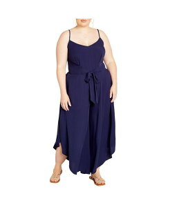 VeB[VbN fB[X gbvX WvX[c vXTCY CITY CHIC Plus Size Sara Jumpsuit Navy lCr[